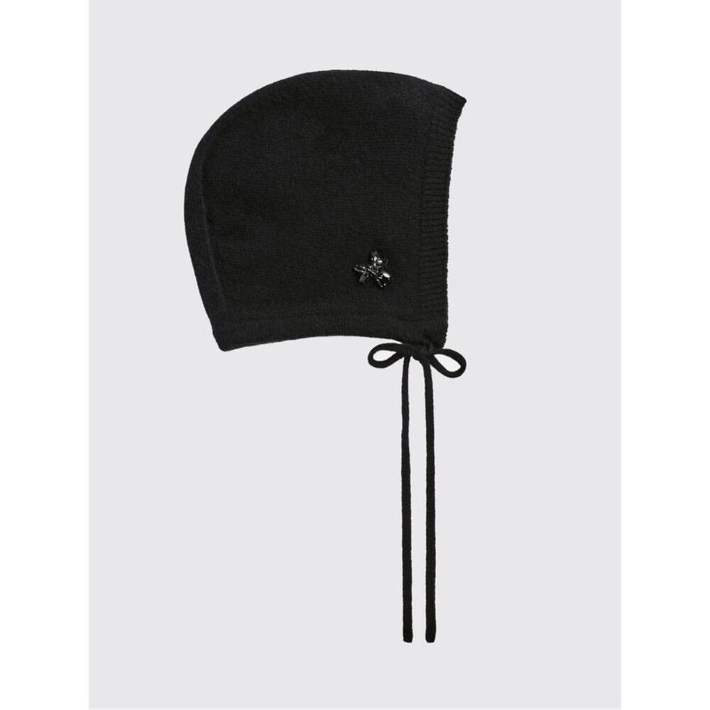 Simone Rocha Women Sequin-Embroidered Cashmere Beanie Simone Rocha With Ties